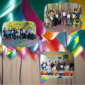 Kollage mit Bildern von drei Abschlussklassen